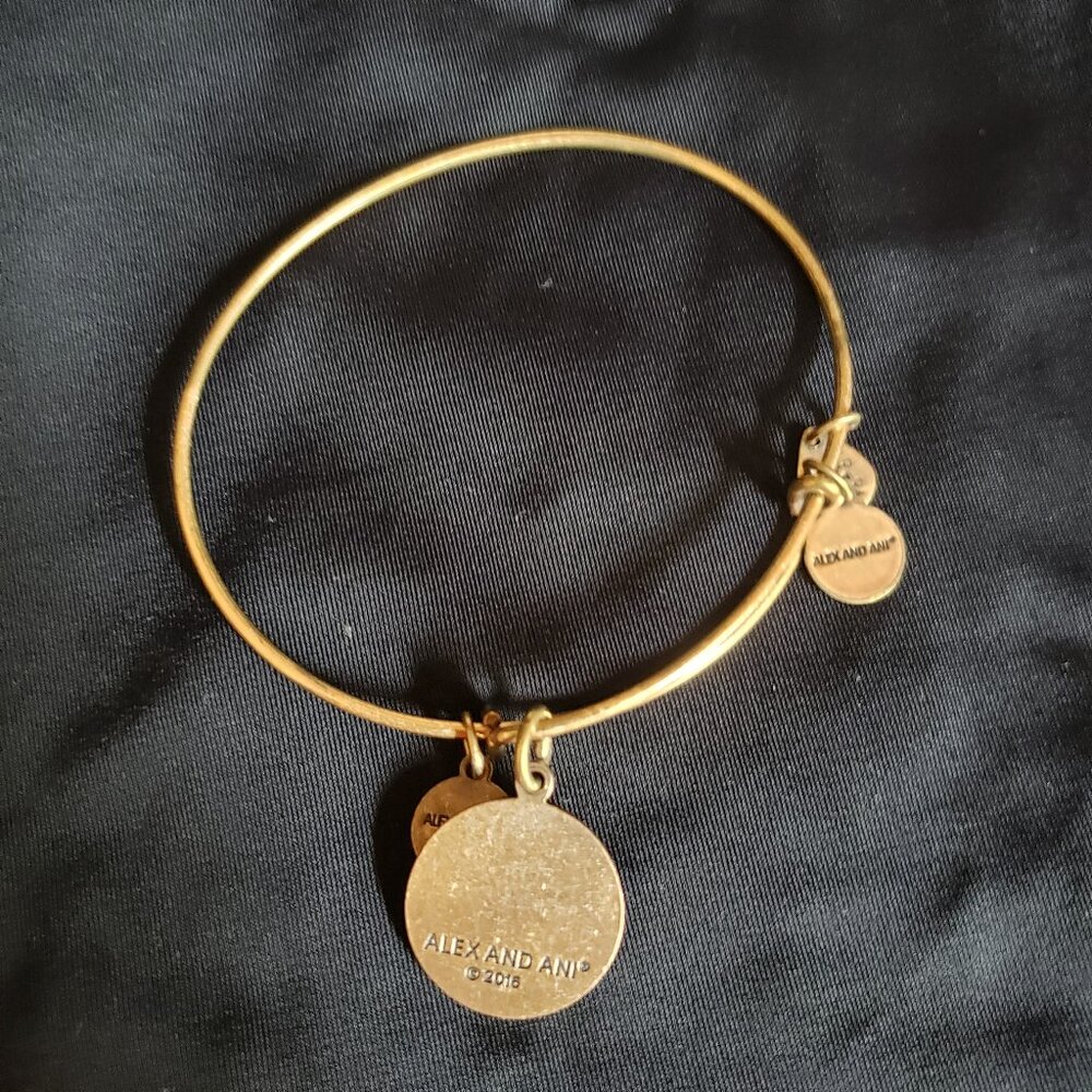 Alex and Ani Las Vegas Gold Charm Bracelet Adjustable Bangle travel Lucky 359 - Picture 2 of 3